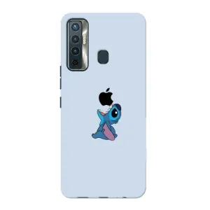Чохол з принтом Стіч на TECNO Camon 17 (Stitch apple)