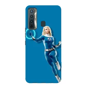 Чохол з принтом Фантастична четвірка для TECNO Camon 17 (Сью Сторм політ)