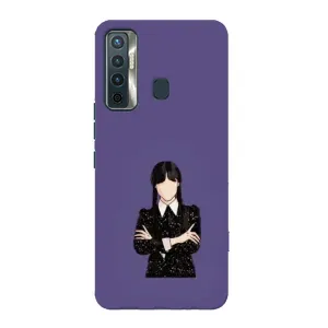Чохли Венсдей на TECNO Camon 17 Уенсдей (AlphaPrint) (Венздей у чорному)