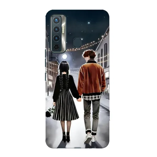 Чохол з принтом «Венздей та Тайлер» для TECNO Camon 17 Чохол з принтом «Венздей та Тайлер» для TECNO Camon 17