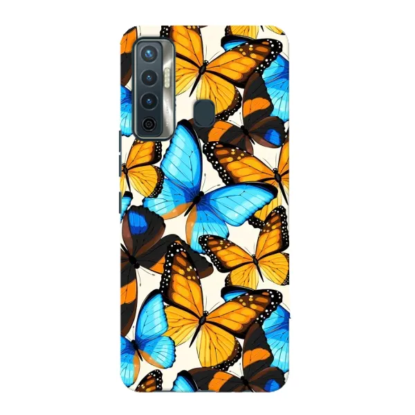 Чехол с принтом «Яркие бабочки» для TECNO Camon 17