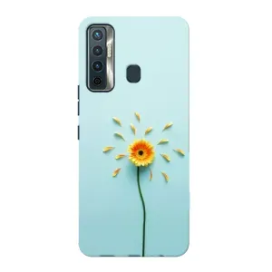 Чехлы с Цветами для TECNO Camon 17 (VPrint) (Желтый цветок)