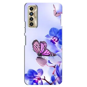 Чехлы с Цветами для TECNO Camon 17P (CG7n) (VPrint) (Бабочка на цветочке)