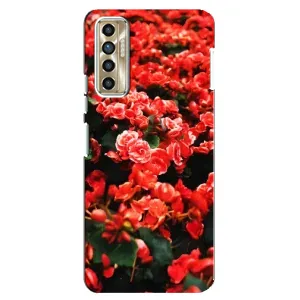 Чехлы с Цветами для TECNO Camon 17P (CG7n) (VPrint) (Цветы красные)