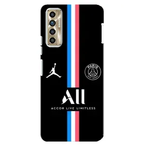 Чохли PSG для TECNO Camon 17P (CG7n) (AlphaPrint) (футболка ПСЖ)