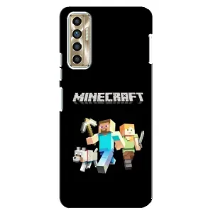 Чохол Майнкрафт на TECNO Camon 17P (CG7n) (AlphaPrint) Minecraft (герої Minecraft)