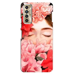 Чехлы (ART) Цветы на TECNO Camon 17P (CG7n) (VPrint) (Глаза в цветах)