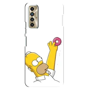 Чjхол з Сімпсонами для TECNO Camon 17P (CG7n) (VPrint) (Гомер з пончиком)