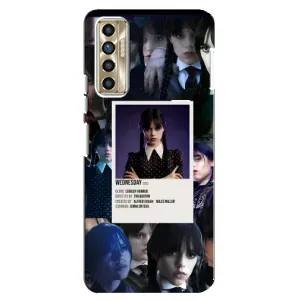 Чохли Венсдей на TECNO Camon 17P (CG7n) Уенсдей (AlphaPrint) (колаж Венздей)