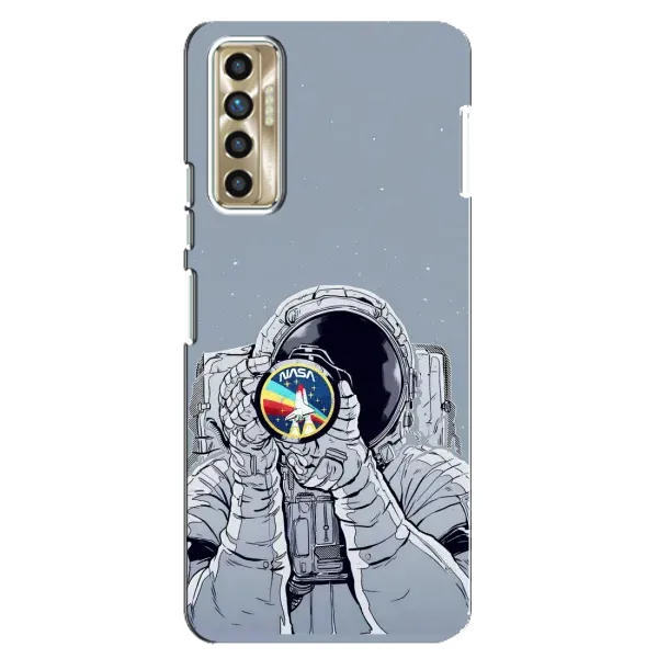 Чехол с принтом «Космонавт фото» для TECNO Camon 17P (CG7n)
