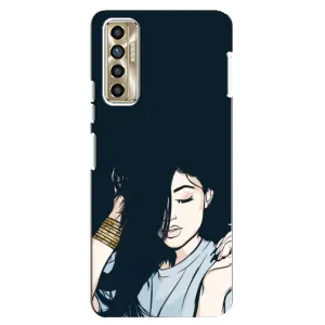Чохол з друком для TECNO Camon 17P (CG7n) - (Мода) (AlphaPrint) (Гарна дівчина)