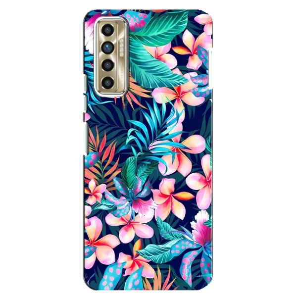 Чохол з принтом «Мальовничі квіти» для TECNO Camon 17P (CG7n)