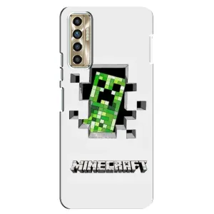 Чохол Майнкрафт на TECNO Camon 17P (CG7n) (AlphaPrint) Minecraft (кріпер Майнкрафт)