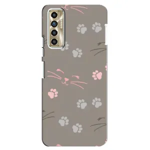 Чохол з принтом «Лапи і вуса» для TECNO Camon 17P (CG7n)