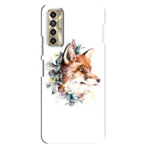 Чохли з картинкою Лисичка для TECNO Camon 17P (CG7n) (VPrint) (Лиса в квітах)