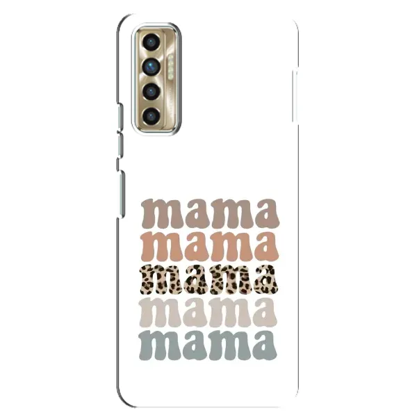 Чехол с принтом «Текстовый коллаж мама» для TECNO Camon 17P (CG7n)