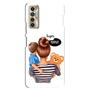 Чохол з друком для TECNO Camon 17P (CG7n) - (Мама з дитинкою) (AlphaPrint) (Мама з синочком)