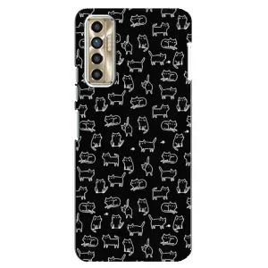 Чохол з принтом для TECNO Camon 17P (CG7n) (AlphaPrint) Модні коти (Маленькі котики)