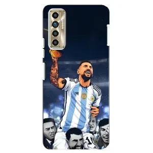 Чехлы для TECNO Camon 17P (CG7n) (Leo чемпион) (AlphaPrint) (Месси с кубком)