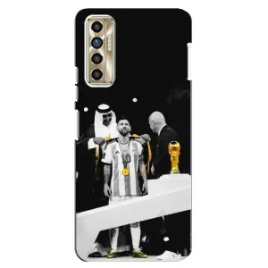Чехлы для TECNO Camon 17P (CG7n) (Leo чемпион) (AlphaPrint) (Месси в накидке)