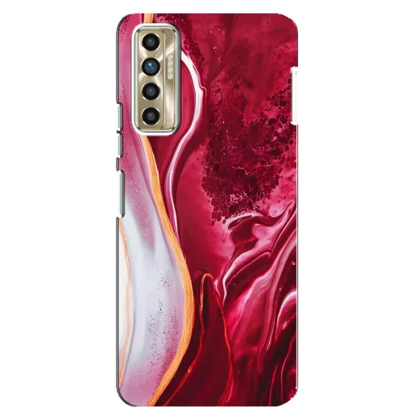 Чохол з принтом «Мрамор червоний» для TECNO Camon 17P (CG7n)