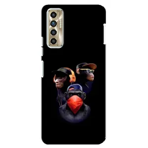 Чохол з Мавпами TECNO Camon 17P (CG7n) - (AlphaPrint) (Три мавпи)