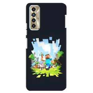 Чохол Майнкрафт на TECNO Camon 17P (CG7n) (AlphaPrint) Minecraft (персонажі Minecraft)