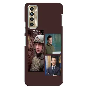 Чохол для TECNO Camon 17P (CG7n) (AlphaPrint - с принтом Зеленського) (Президент)