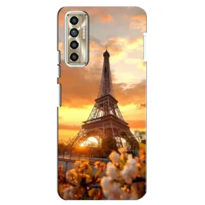 Чохол Ейфелева Вежа TECNO Camon 17P (CG7n) - (AlphaPrint) (Сонячня вежа)