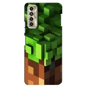 Чохол Майнкрафт на TECNO Camon 17P (CG7n) (AlphaPrint) Minecraft (текстура Майнкрафт)