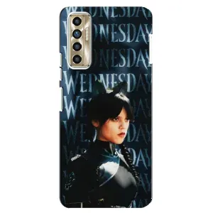 Чохли Венсдей на TECNO Camon 17P (CG7n) Уенсдей (AlphaPrint) (Венздей кішка)