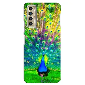 Чохол з пташками на TECNO Camon 17P (CG7n) (VPrint) (Яскравий Павлин)