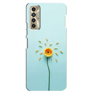 Чехлы с Цветами для TECNO Camon 17P (CG7n) (VPrint) (Желтый цветок)