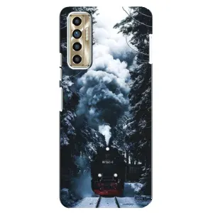 Новорічні, Святкові Чохли для TECNO Camon 17P (CG7n) - 2024 год (Зимовий потяг)