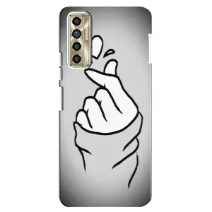Чохол з принтом для TECNO Camon 17P (CG7n) (AlphaPrint - Знак сердечка) (Значок Love)