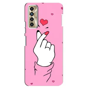 Чохол з принтом для TECNO Camon 17P (CG7n) (AlphaPrint - Знак сердечка) (Знак Love)