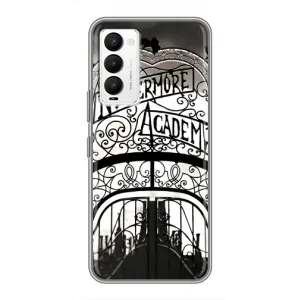 Чохол з дизайном Венздей 2 на Tecno Camon 18 / Camon 18P (Ворота Академії Невермор)