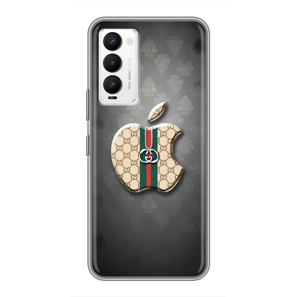Чехол с принтом «Apple gucci» для TECNO Camon 18 / Camon 18P