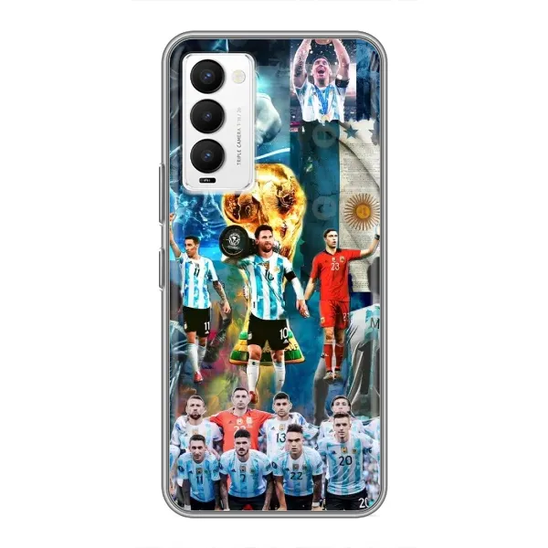 Чехол с принтом «Аргентина Месси» для TECNO Camon 18 / Camon 18P Чехол с принтом «Аргентина Месси» для TECNO Camon 18 / Camon 18P