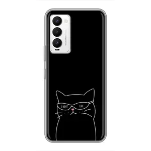 Чохол з малюнком кіт на Tecno Camon 18 / Camon 18P (Байдужий кіт)