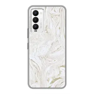 Мраморний чехол на Tecno Camon 18 / Camon 18P (VPrint) (Білий мрамор)