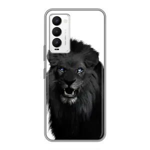 Чохли з картинкою животних Tecno Camon 18 / Camon 18P (Чорний ЛЕВ)