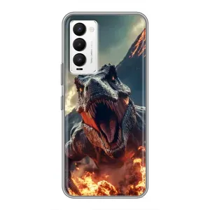 Чохол з картинкою 'Хижаки' для Tecno Camon 18 / Camon 18P (Вогняний динозавр)