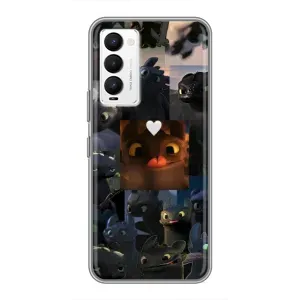 Чохол як приборкати дракона на Tecno Camon 18 / Camon 18P (Дракон колаж)