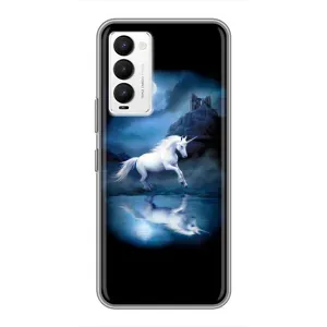 Чехол для Техно Камон 18 / Камон 18п - (Единорожки - Новинки) (AlphaPrint) (Единорог)