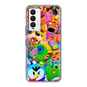 Чехол для Tecno Camon 18 / Camon 18P Бравл Старс (VPrint)