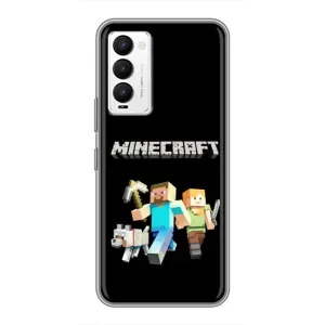 Чохол Майнкрафт на Tecno Camon 18 / Camon 18P (AlphaPrint) Minecraft (герої Minecraft)
