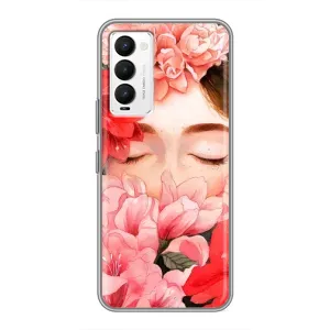 Чехлы (ART) Цветы на Tecno Camon 18 / Camon 18P (VPrint) (Очі в квітах)