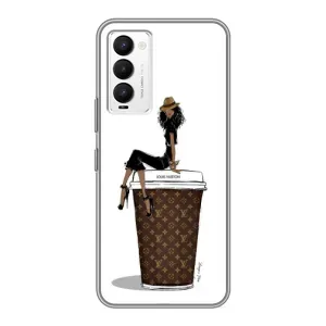 Чохли Луі Вітон для Tecno Camon 18 / Camon 18P (AlphaPrint - LOUIS VUITTON) (кава LOUIS VUITTON)