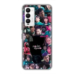 Чехол с принтом «Коллаж Игра кальмара» для TECNO Camon 18 / Camon 18P